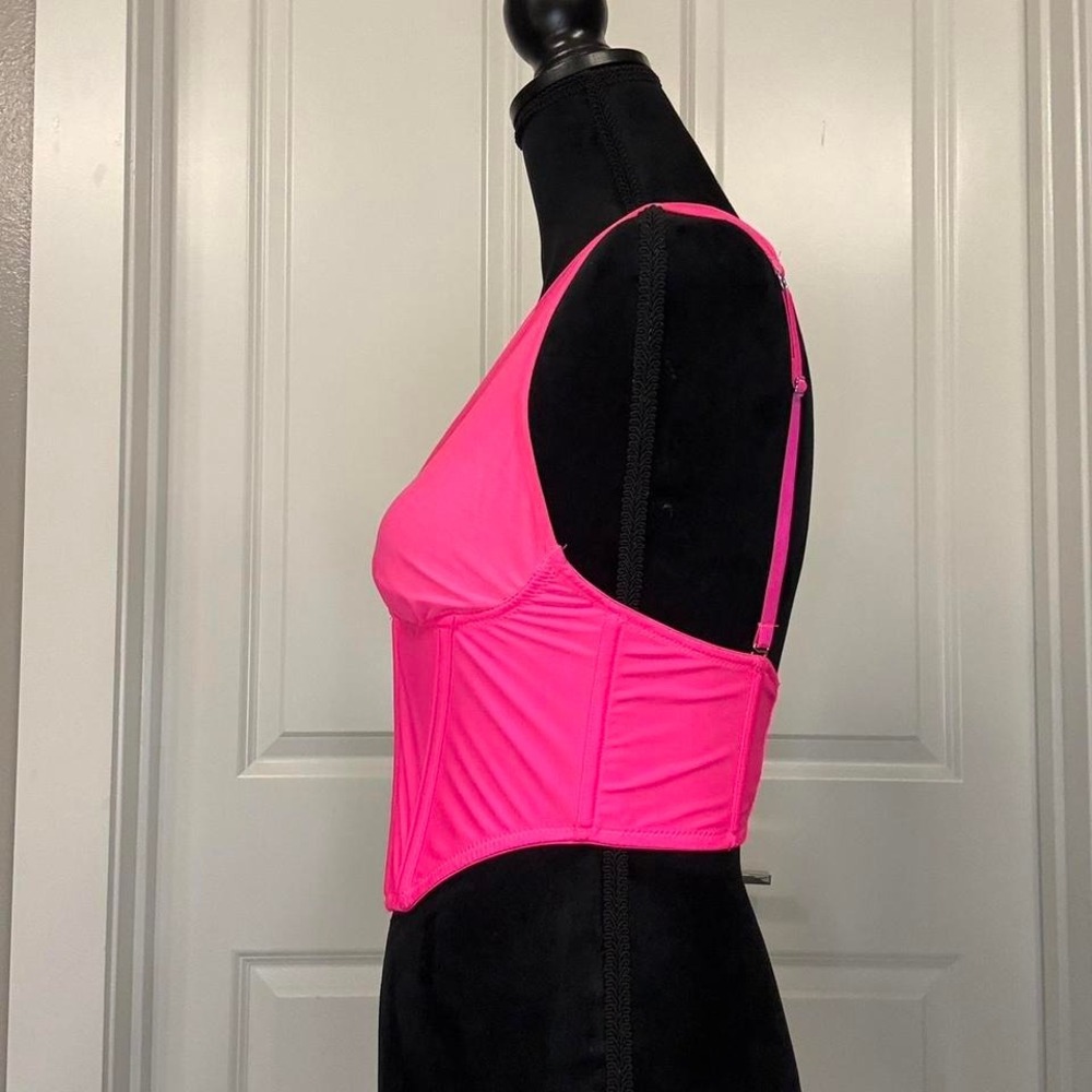 Out From Under Hot Pink Valentines Corset Top Size S - Picture 2 of 4